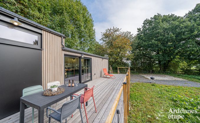 Charming tiny house for 4 people in Lglise with kitchenette, wood stove and private garden