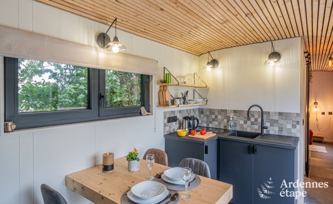 Charming tiny house for 4 people in Lglise with kitchenette, wood stove and private garden