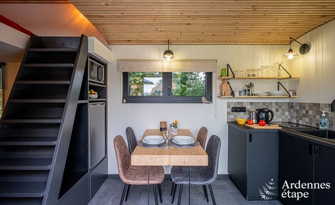 Charming tiny house for 4 people in Lglise with kitchenette, wood stove and private garden