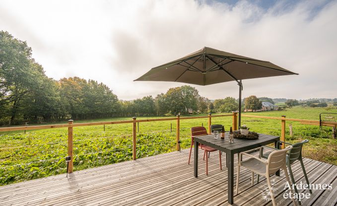 Charming tiny house for 4 people in Lglise with kitchenette, wood stove and private garden