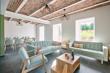 Spacious holiday home in Libramont for 20 people with playroom, garden, and barbecue in the Ardennes