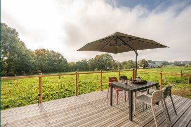 Charming tiny house for 4 people in Léglise with kitchenette, wood stove and private garden
