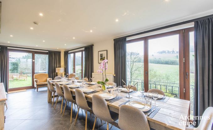 Wonderful holiday home in Onhaye with swimming pool, jacuzzi, sauna and games rooms for 14 people near Dinant