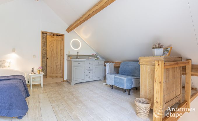 Holiday cottage with tennis court in Onhaye for 2/3 persons in the Ardennes