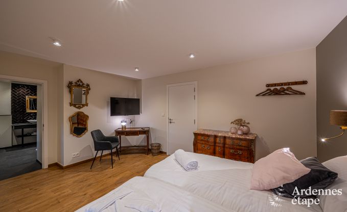 Luxury castle for 30 people in Ouffet with 14 bedrooms, 12 bathrooms, indoor pool, sauna and private garden