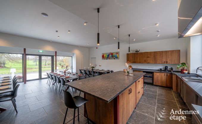 Luxury castle for 30 people in Ouffet with 14 bedrooms, 12 bathrooms, indoor pool, sauna and private garden