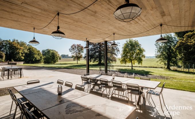 Luxury castle for 30 people in Ouffet with 14 bedrooms, 12 bathrooms, indoor pool, sauna and private garden