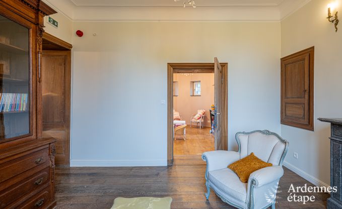 Luxury castle for 30 people in Ouffet with 14 bedrooms, 12 bathrooms, indoor pool, sauna and private garden