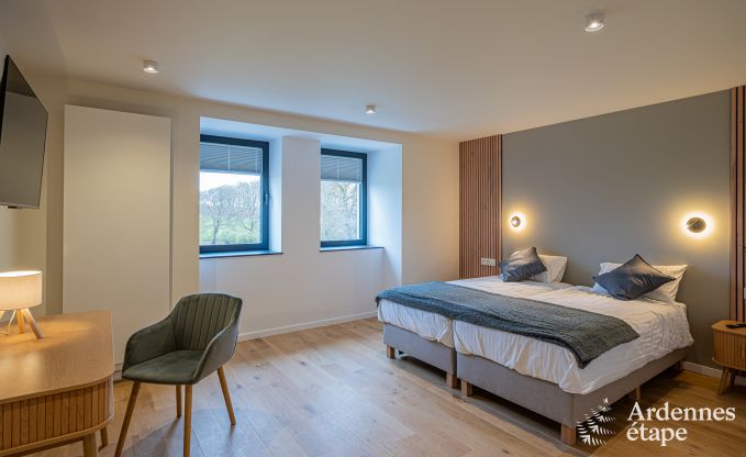 Luxury castle for 30 people in Ouffet with 14 bedrooms, 12 bathrooms, indoor pool, sauna and private garden