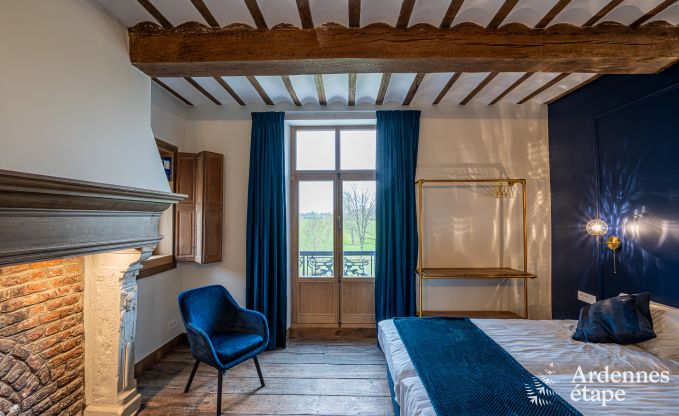 Luxury castle for 30 people in Ouffet with 14 bedrooms, 12 bathrooms, indoor pool, sauna and private garden