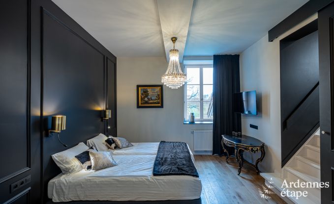 Luxury castle for 30 people in Ouffet with 14 bedrooms, 12 bathrooms, indoor pool, sauna and private garden