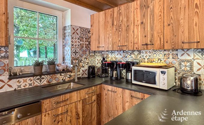 Spacious chalet in Ovifat, Ardennes, 16 people, 8 bedrooms, 3 bathrooms, sauna, billiards, garden with private terrace