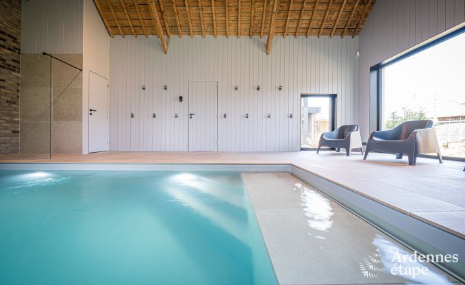 Modern holiday home in Paliseul for 14 people with swimming pool, playroom and proximity to Boekendorp Redu in the Ardennes
