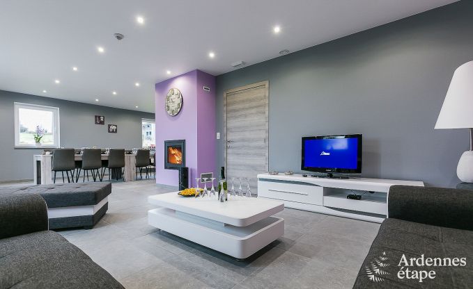 Luxurious holiday cottage in Paliseul with indoor pool, wellness and games for 28 persons in the Ardennes
