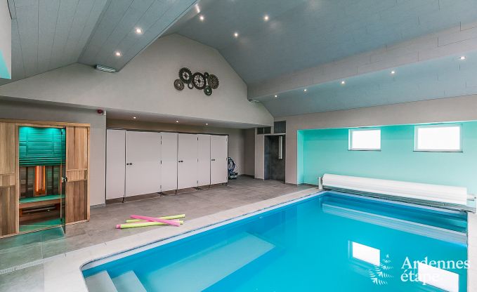 Luxurious holiday cottage in Paliseul with indoor pool, wellness and games for 28 persons in the Ardennes