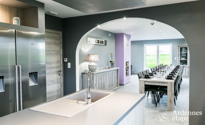 Luxurious holiday cottage in Paliseul with indoor pool, wellness and games for 28 persons in the Ardennes