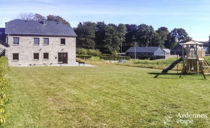 Luxurious holiday cottage in Paliseul with indoor pool, wellness and games for 28 persons in the Ardennes