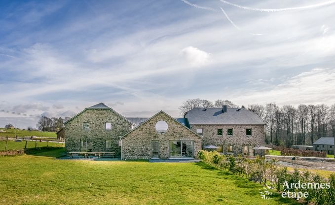 Luxurious holiday cottage in Paliseul with indoor pool, wellness and games for 28 persons in the Ardennes