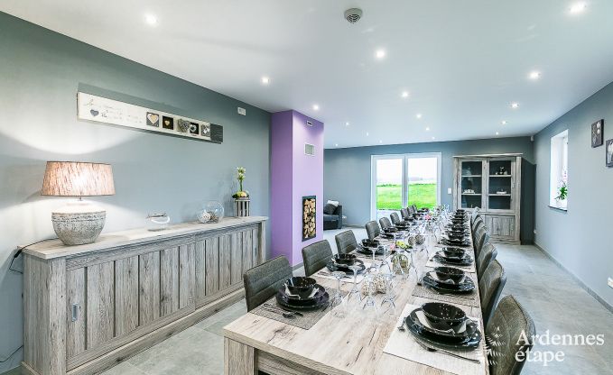 Luxurious holiday cottage in Paliseul with indoor pool, wellness and games for 28 persons in the Ardennes
