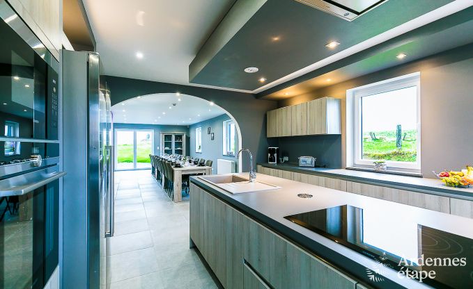 Luxurious holiday cottage in Paliseul with indoor pool, wellness and games for 28 persons in the Ardennes