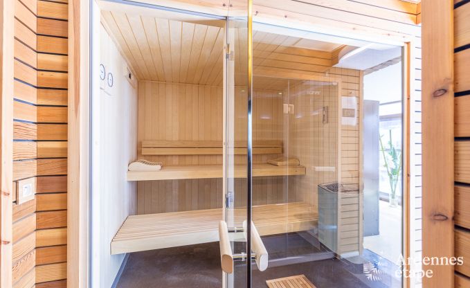 High-end villa in Redu, Ardennes, 9 people, outdoor pool, sauna, steam room, indoor and outdoor jacuzzi, private garden, complete equipment
