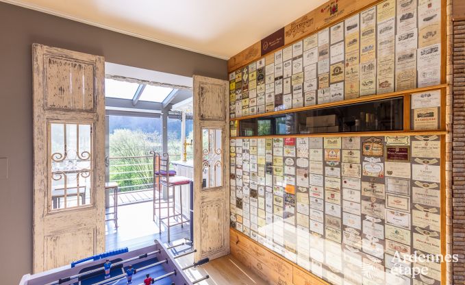 High-end villa in Redu, Ardennes, 9 people, outdoor pool, sauna, steam room, indoor and outdoor jacuzzi, private garden, complete equipment