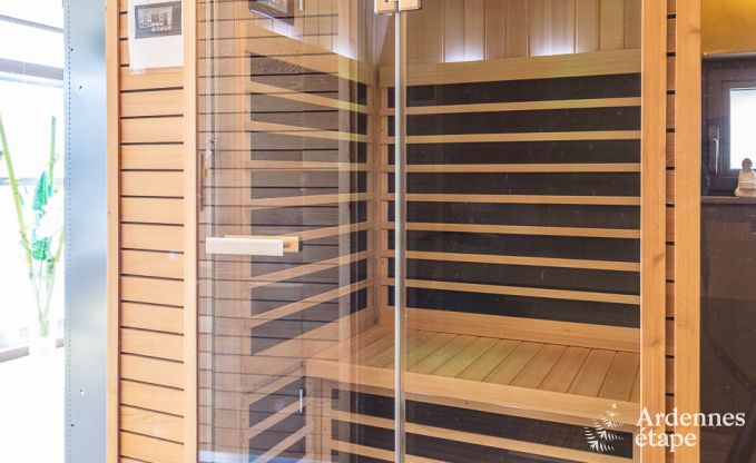 High-end villa in Redu, Ardennes, 9 people, outdoor pool, sauna, steam room, indoor and outdoor jacuzzi, private garden, complete equipment