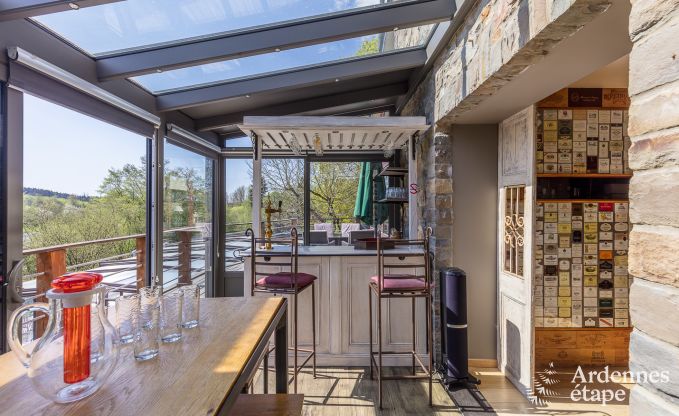 High-end villa in Redu, Ardennes, 9 people, outdoor pool, sauna, steam room, indoor and outdoor jacuzzi, private garden, complete equipment