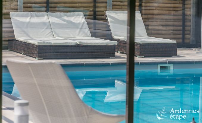 High-end villa in Redu, Ardennes, 9 people, outdoor pool, sauna, steam room, indoor and outdoor jacuzzi, private garden, complete equipment