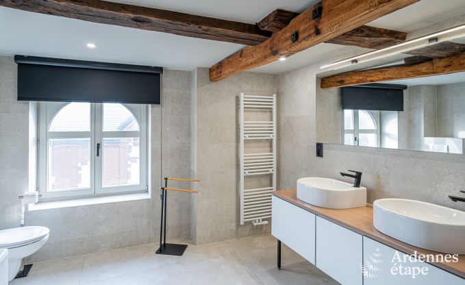 High-end holiday home for 32 people in Rochefort with private bathrooms and natural swimming pool