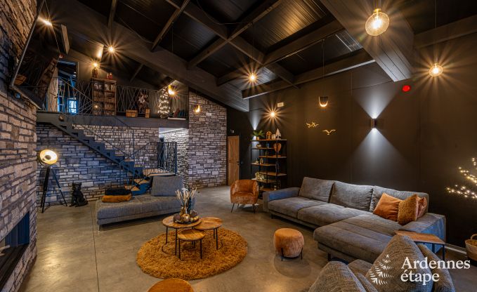 Modern villa in Rochehaut: spacious accommodation for 12 people with private garden and hot tub