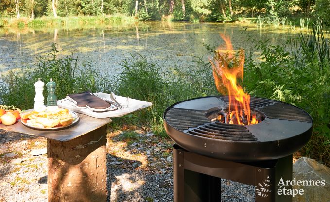 Remote chalet by pond in Saint-Hubert, Ardennes