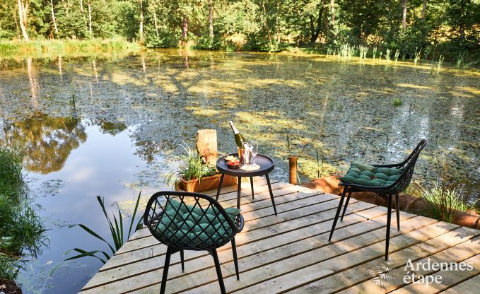 Remote chalet by pond in Saint-Hubert, Ardennes