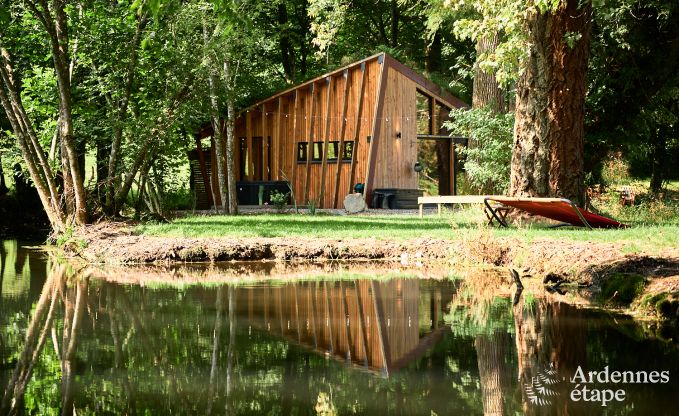 Remote chalet by pond in Saint-Hubert, Ardennes