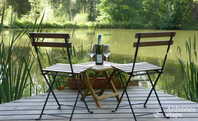 Remote chalet by pond in Saint-Hubert, Ardennes