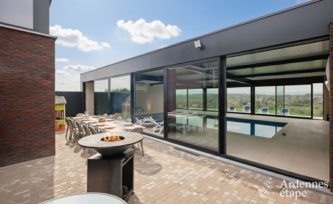 Ultramodern villa in Somme-Leuze for 12 persons with indoor swimming pool, sauna and private garden