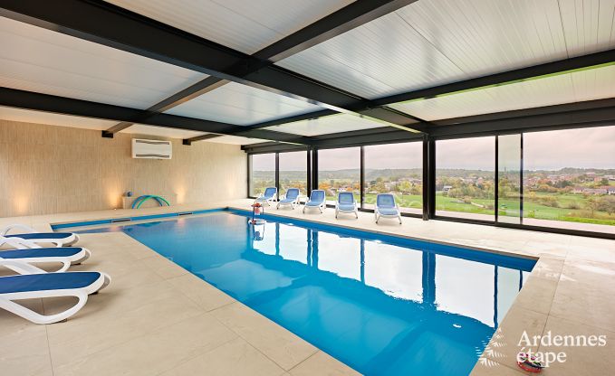 Ultramodern villa in Somme-Leuze for 12 persons with indoor swimming pool, sauna and private garden