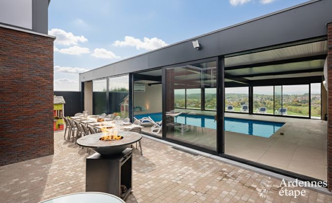 Ultramodern villa in Somme-Leuze for 12 persons with indoor swimming pool, sauna and private garden