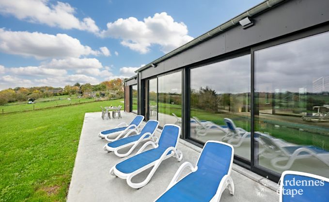 Ultramodern villa in Somme-Leuze for 12 persons with indoor swimming pool, sauna and private garden