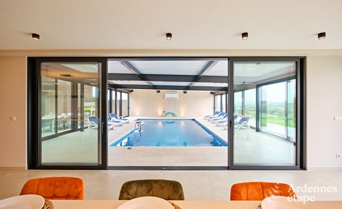 Ultramodern villa in Somme-Leuze for 12 persons with indoor swimming pool, sauna and private garden