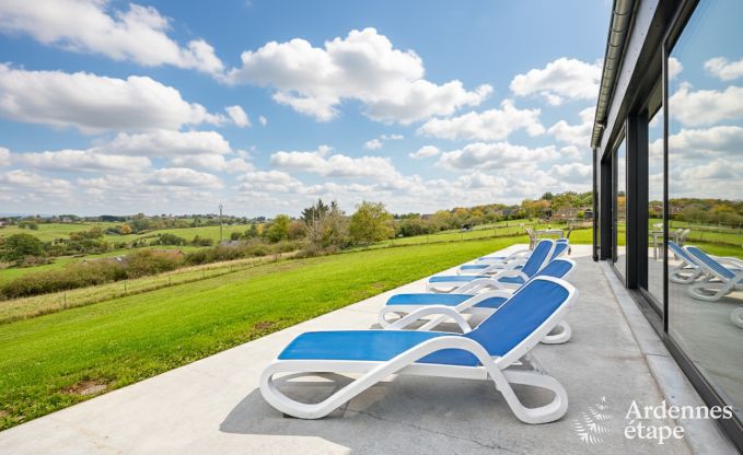 Ultramodern villa in Somme-Leuze for 12 persons with indoor swimming pool, sauna and private garden