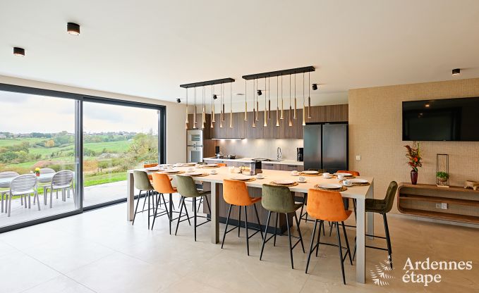 Ultramodern villa in Somme-Leuze for 12 persons with indoor swimming pool, sauna and private garden