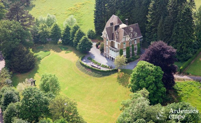 Luxury castle in the Ardennes for 28 people in Stavelot with sauna, jacuzzi, and playground