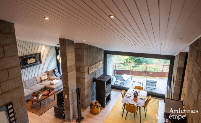 Chalet for 4 people in Stavelot with jacuzzi, wood stove and private terrace