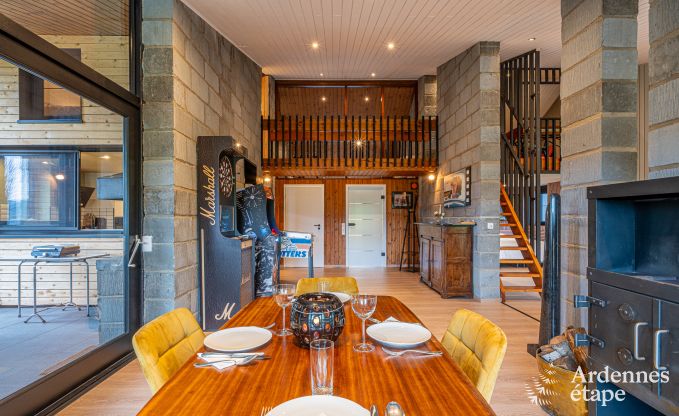 Chalet for 4 people in Stavelot with jacuzzi, wood stove and private terrace