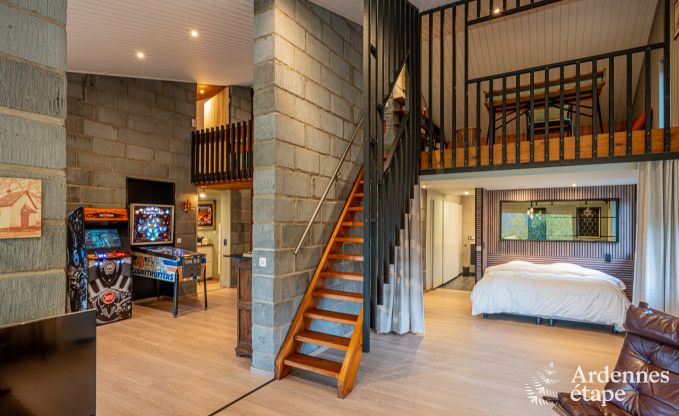 Chalet for 4 people in Stavelot with jacuzzi, wood stove and private terrace