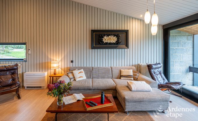 Chalet for 4 people in Stavelot with jacuzzi, wood stove and private terrace