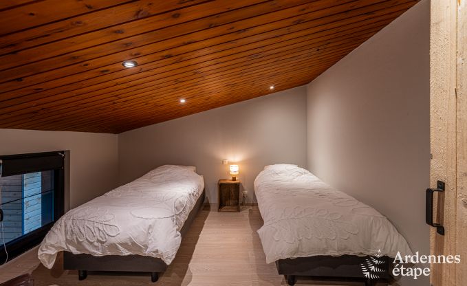 Chalet for 4 people in Stavelot with jacuzzi, wood stove and private terrace