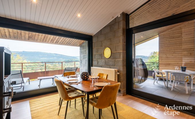 Chalet for 4 people in Stavelot with jacuzzi, wood stove and private terrace