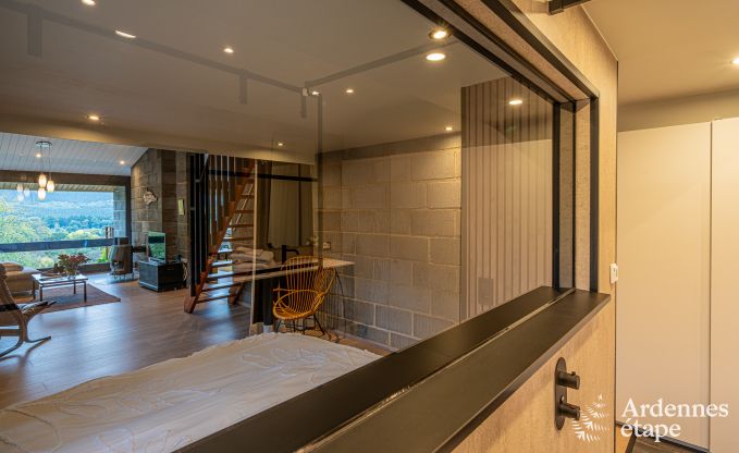 Chalet for 4 people in Stavelot with jacuzzi, wood stove and private terrace